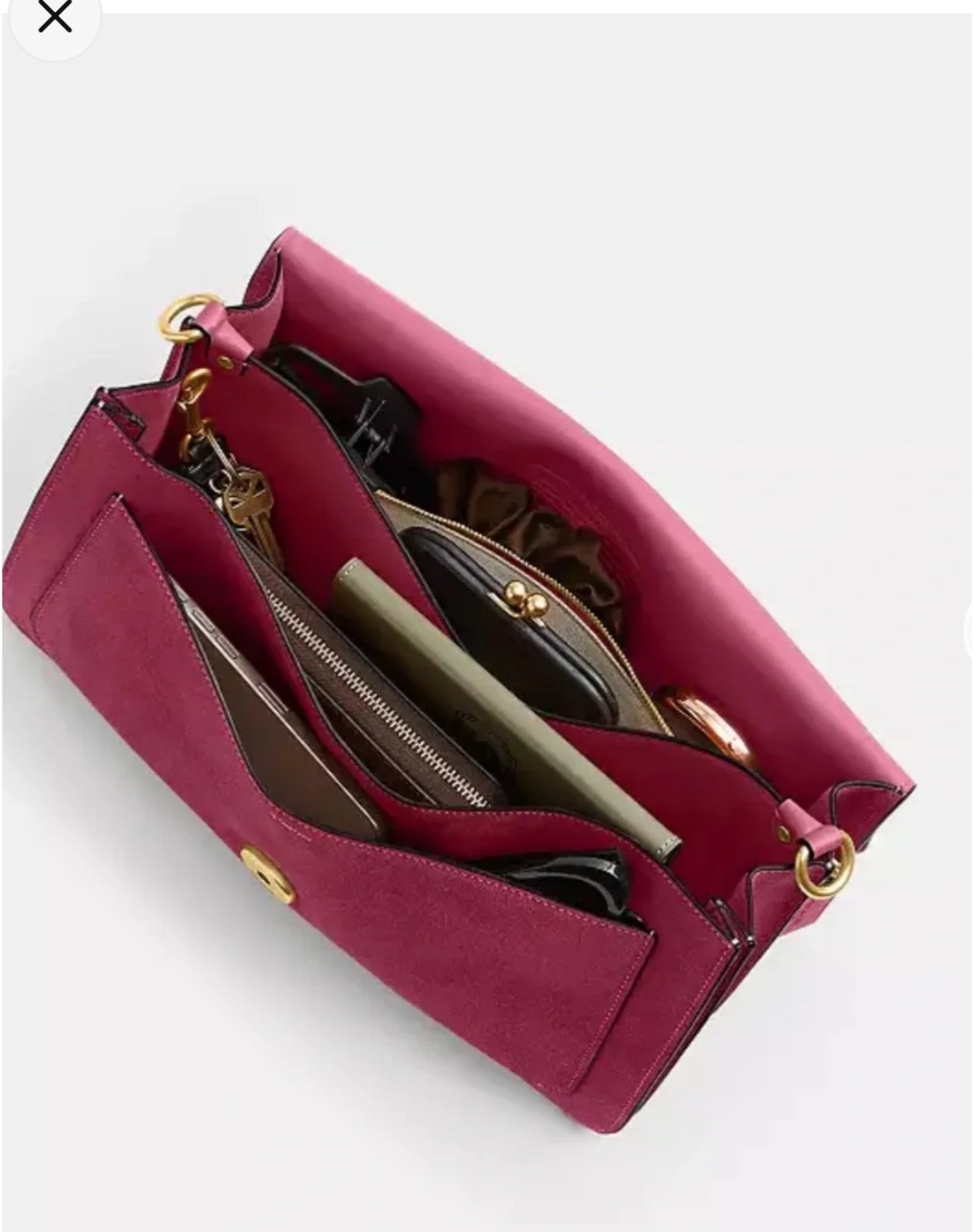 Coach tabby 36 dark fushia