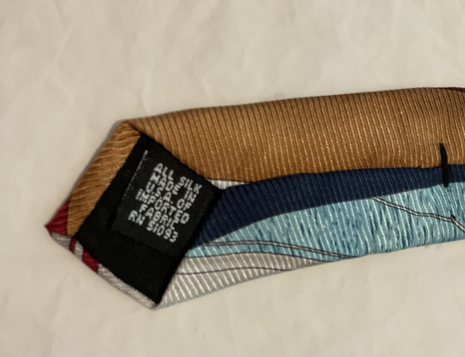 Tropicals by Tango Silk Necktie Vintage Florida Vacation Sailboats Palm Trees