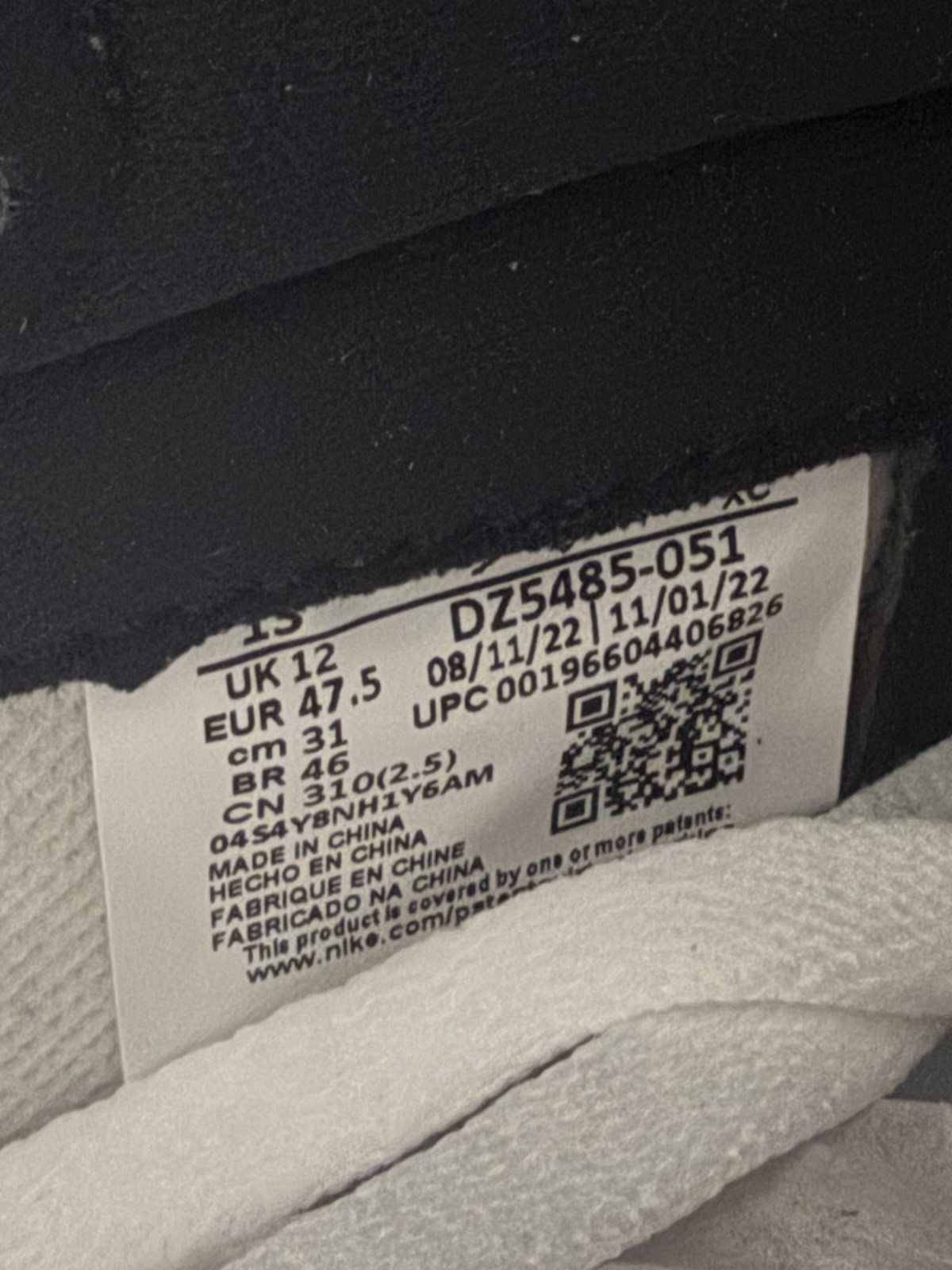 Air Jordan 1 Retro High OG Stealth Grey White DZ5485-051 Size 13 NEW w/ Box