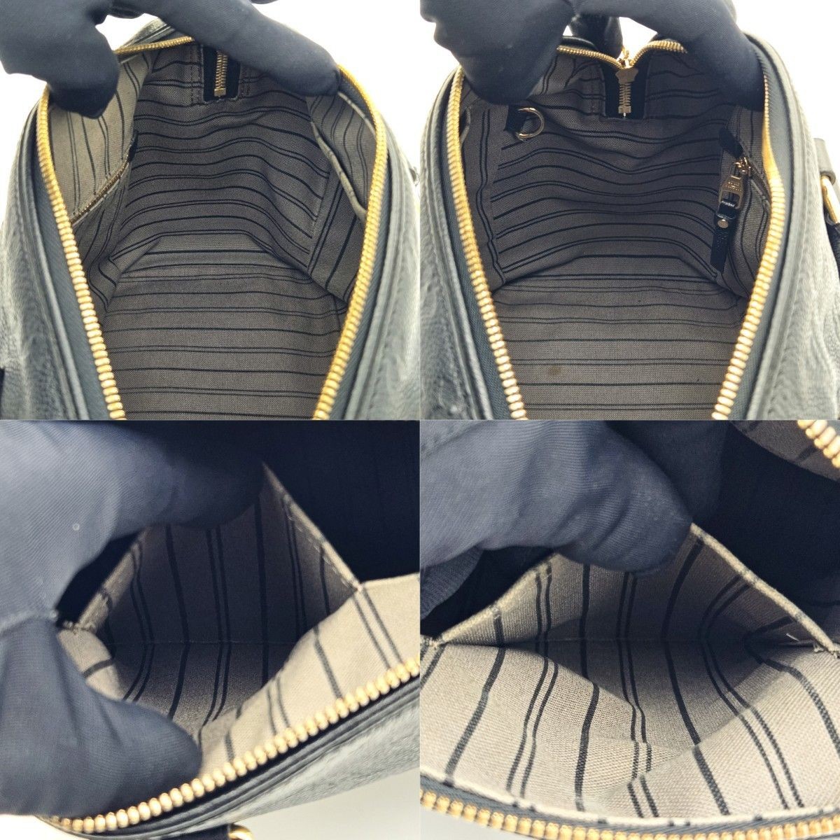 LOUIS VUITTON Bag: Empreinte Speedy Bandouliere 30 Black W30H21D17cm w/strap;