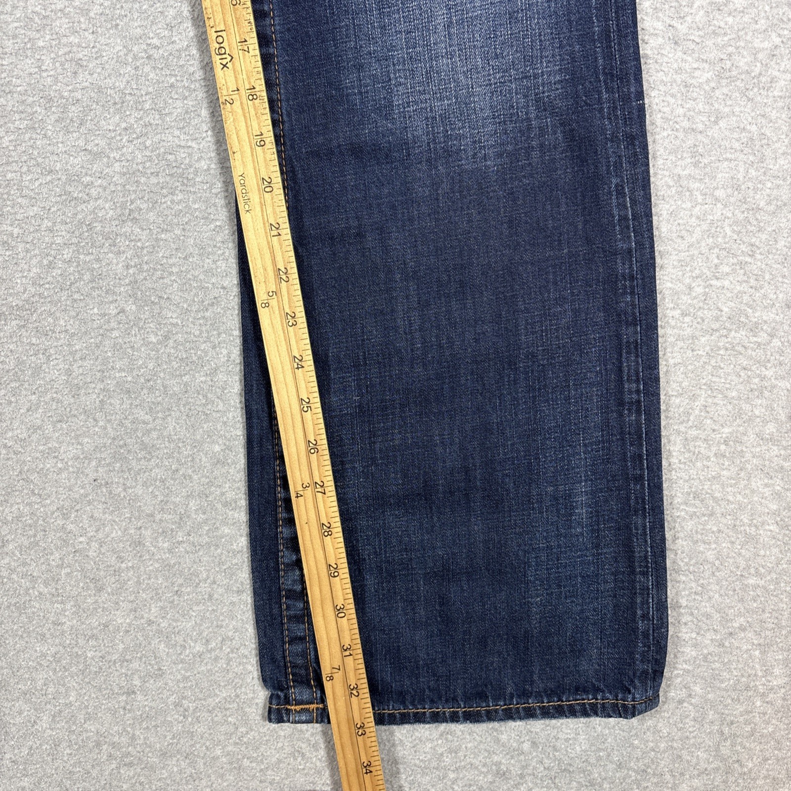 TRUE RELIGION Men’s Sz 34 Bootcut Flap Pocket 100% Cotton Blue Jeans