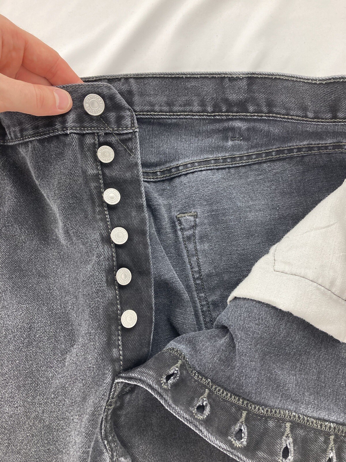 Levi Strauss Men’s Black Jeans Size W42 L30 Button Fly