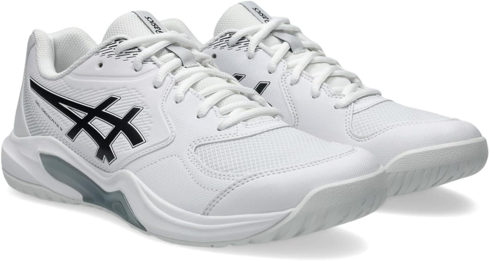 ASICS Men’s Gel-Dedicate 9 Tennis – White/Black – 11.5 Wide