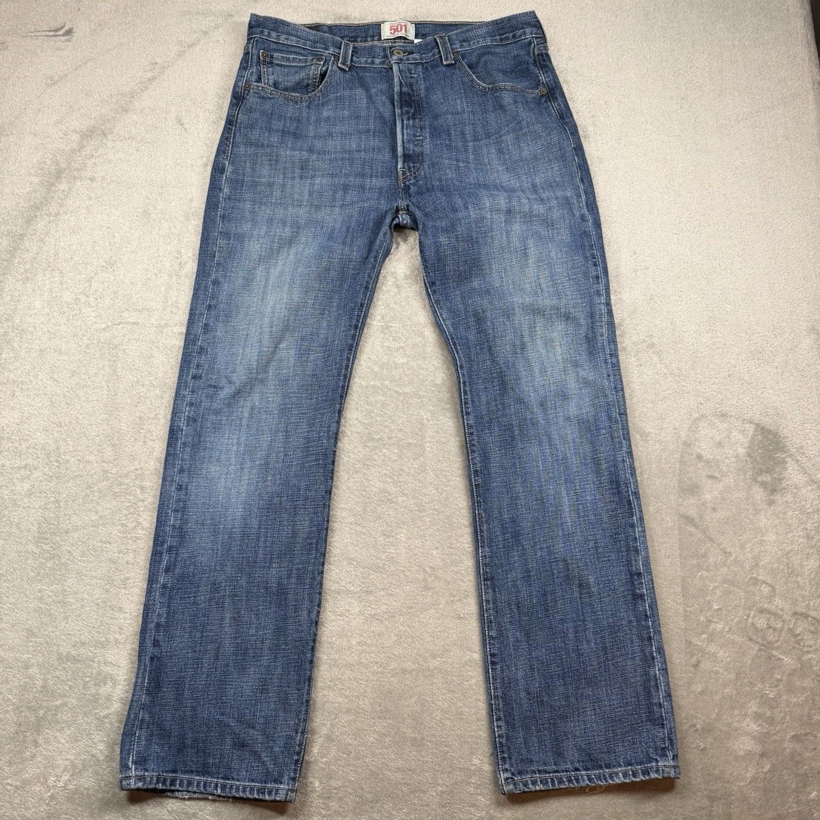 Levi’s 501xx Jeans Men’s 34×30 Blue Medium Wash Cotton Button Fly Mexico