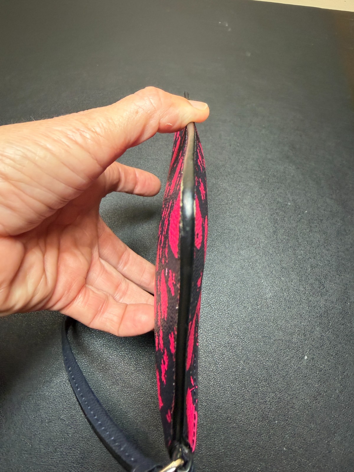 Coach New York Blue & Pink Floral Wristlet (Lot 232)