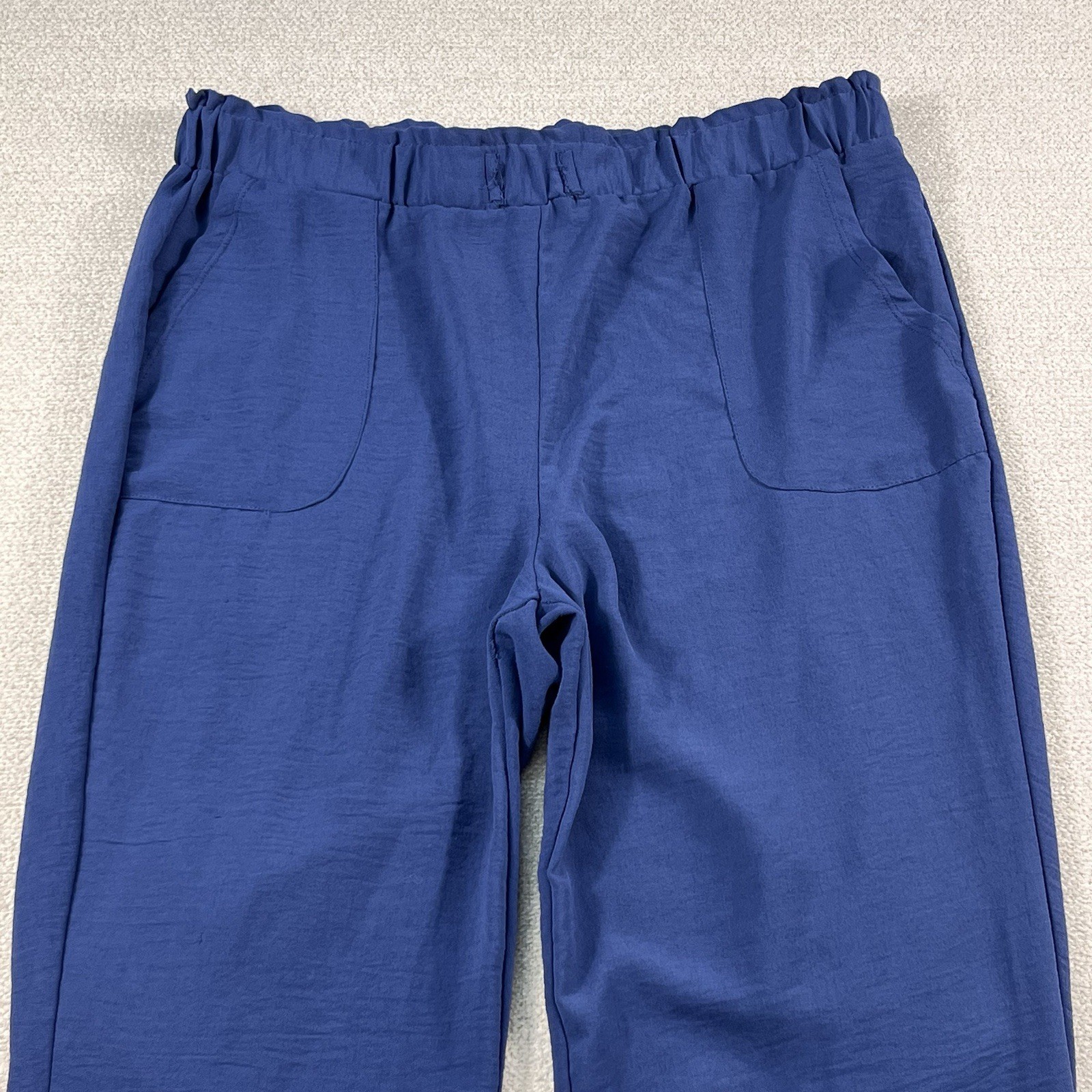89th & Madison Lightweight Work Casual Pants Women Medium Blue Relaxed Whimsicle
