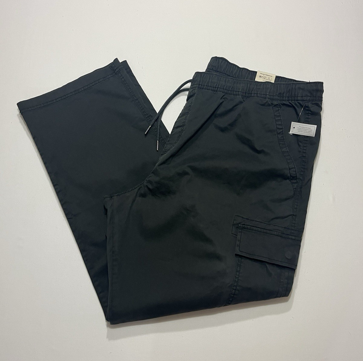 No Boundaries Men’s Cargo Pants Size 2XL (44-46) Elastic Waist – Grey Shadow NEW