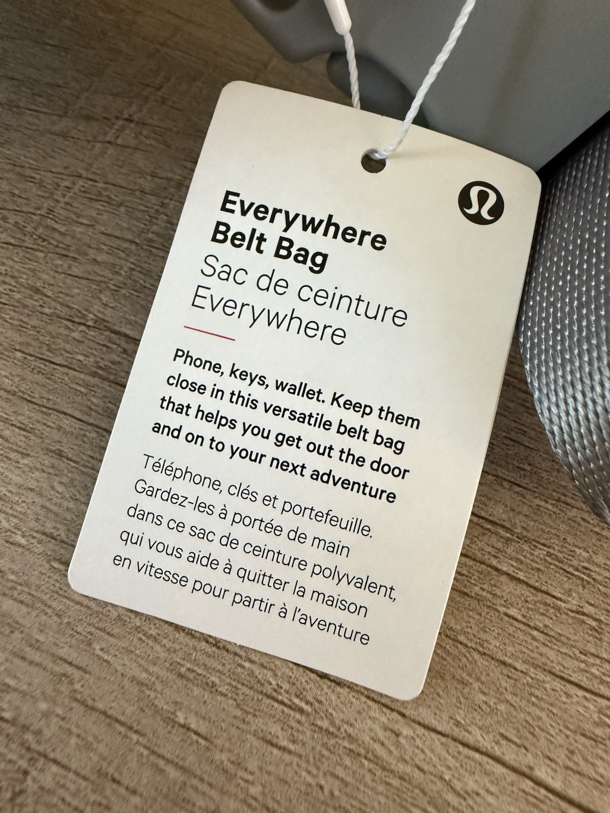 Lululemon Everywhere Belt Bag 1L in Silver Drop Gray NWT