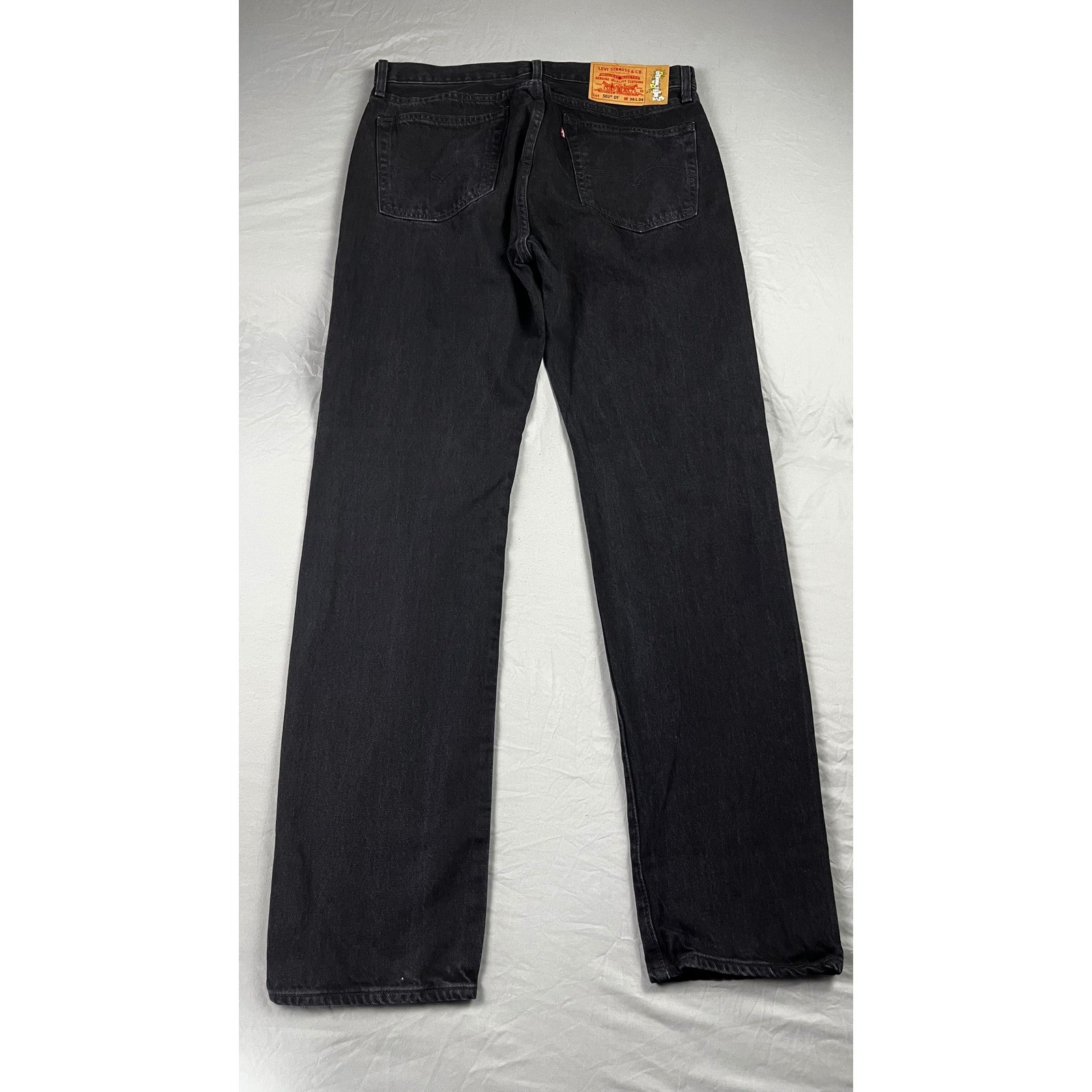 Levi’s 501 DT Denim Tears Mens Black Straight Leg Jeans 36×34 Button Fly New