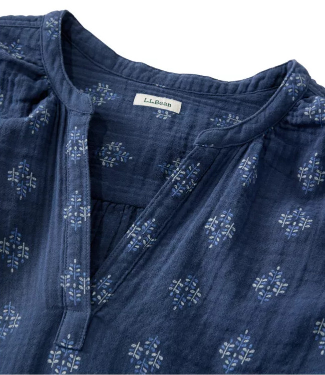 L.L.Bean Women’s Cloud Gauze Shirt, Splitneck Popover