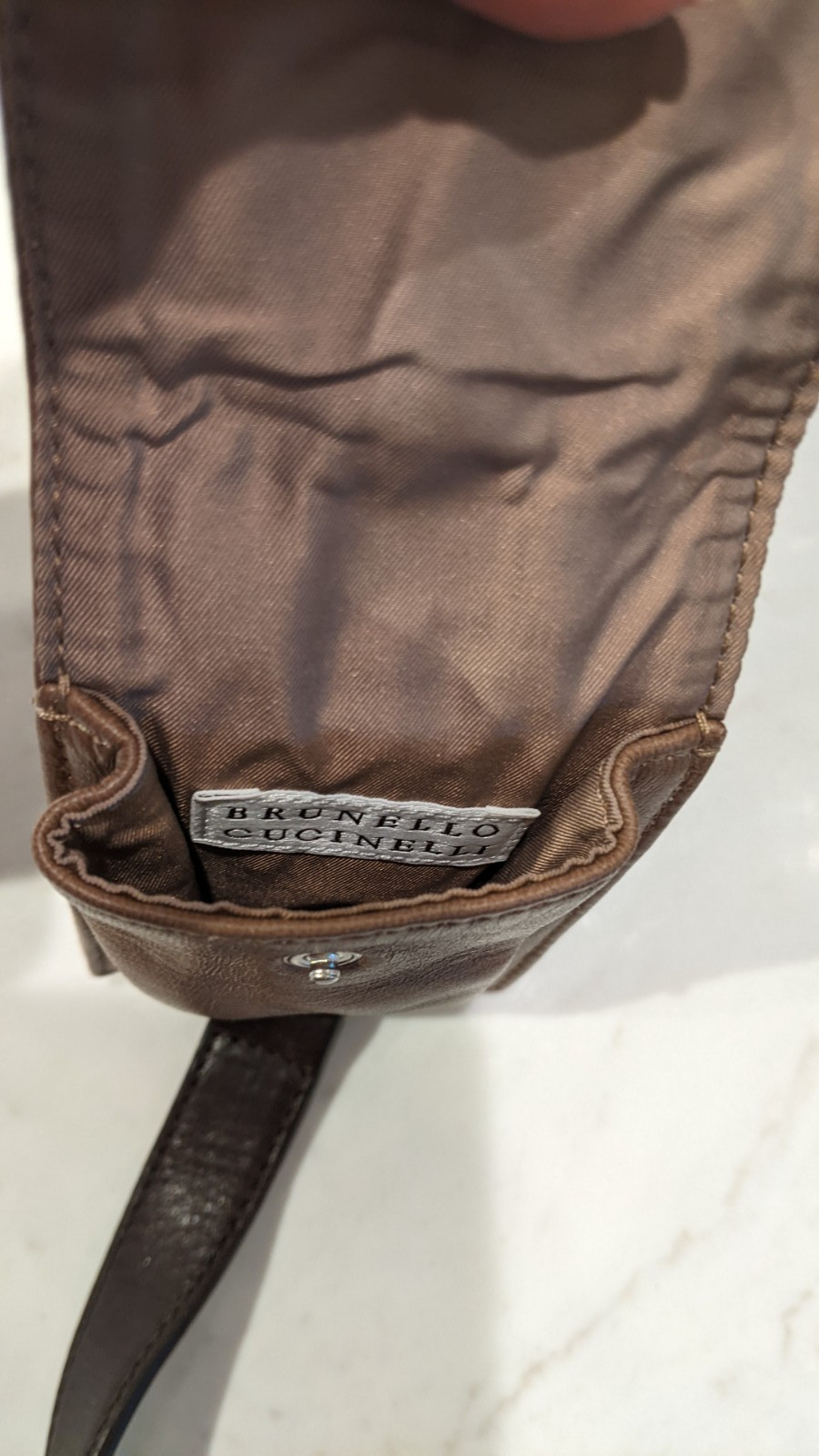BRUNELLO CUCINELLI Brown Leather Belt Bag Crossbody Belt