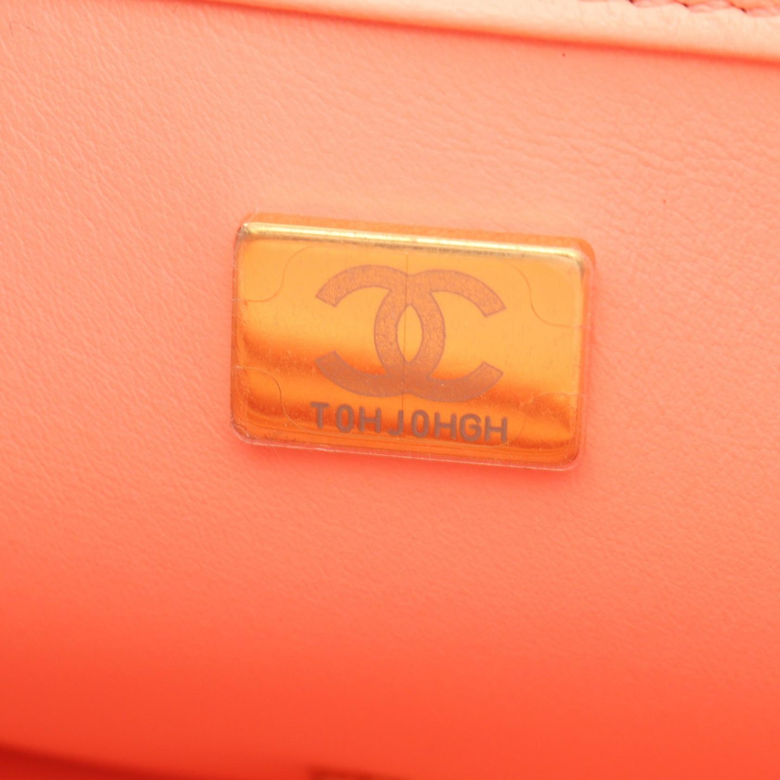 CHANEL Matelasse 2WAY Chain Shoulder Bag Lambskin Orange GHW Used Women