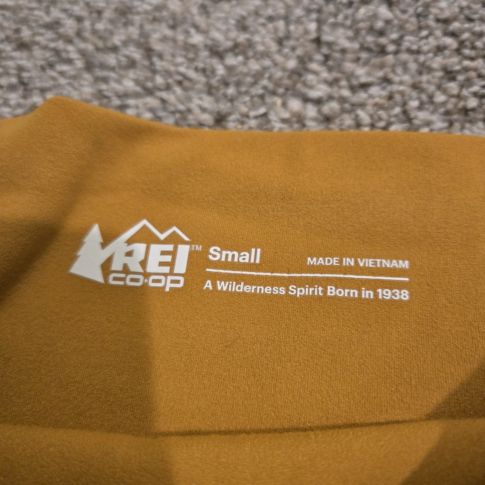 REI Take Your Time Leggings Size Small Mustard Yellow Pockets Comfort Hiking