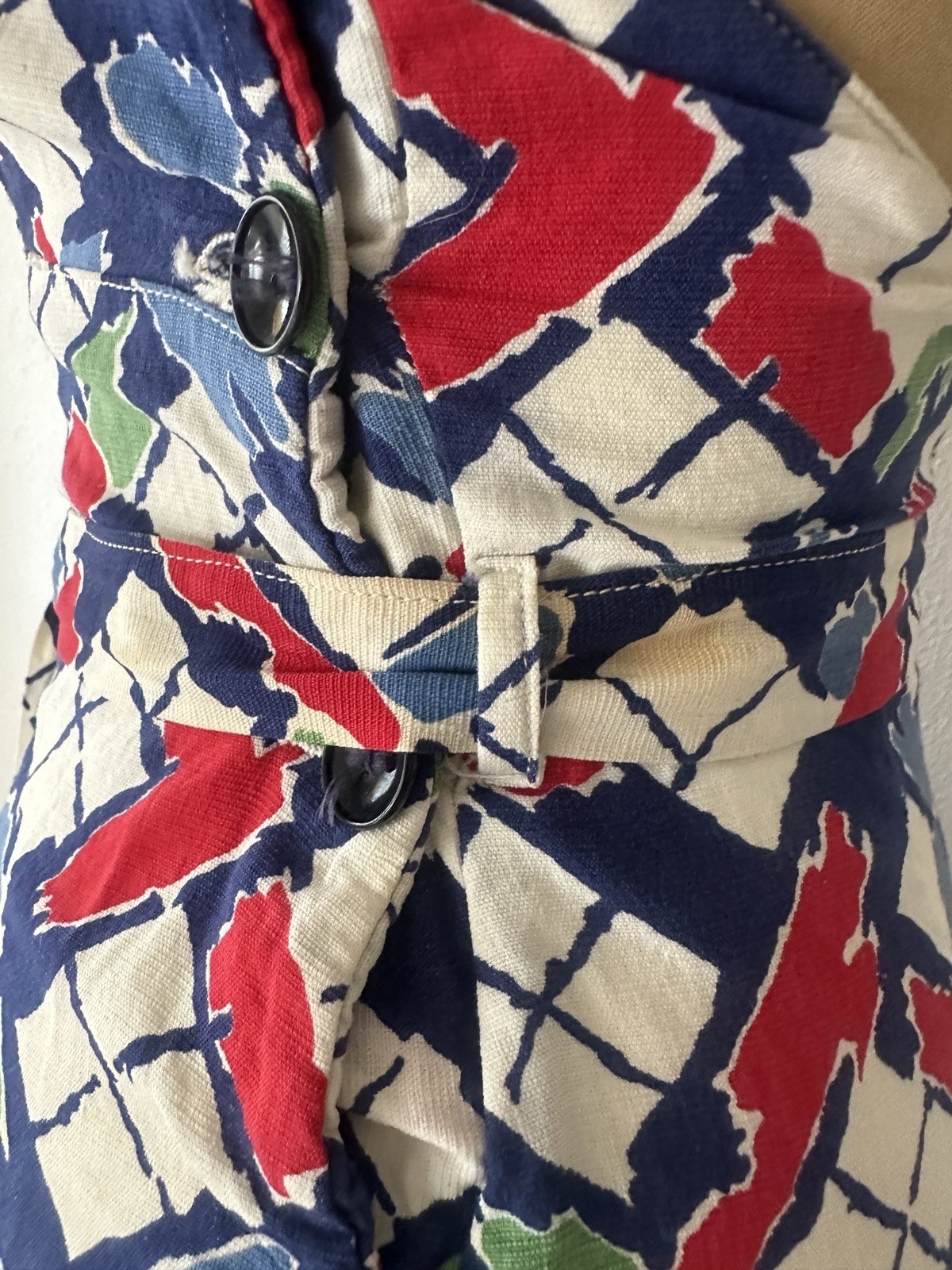Vintage 1930s 40s Side Button Dress Beach Playsuit Women’s Size Small