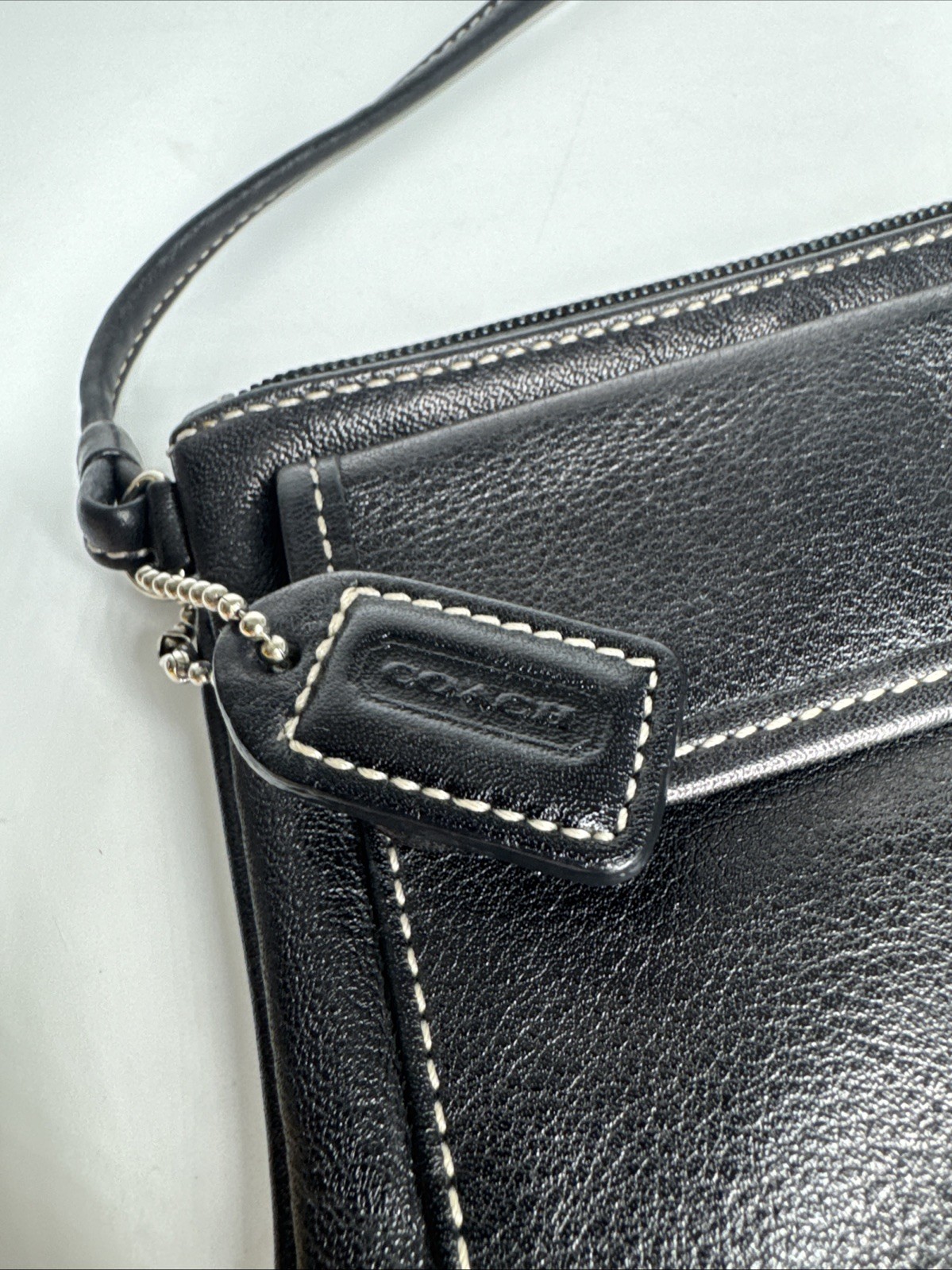 COACH Vintage Bleeker Black Leather Wristlet
