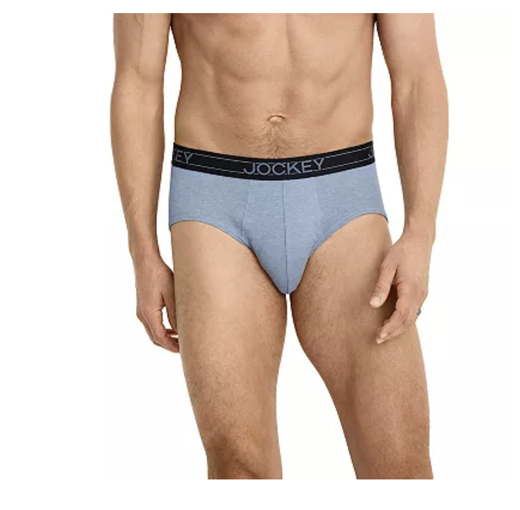 Men’s Jockey 5-Pack Cotton Blend Briefs (Multi Colors- Teal Slate) Underwear