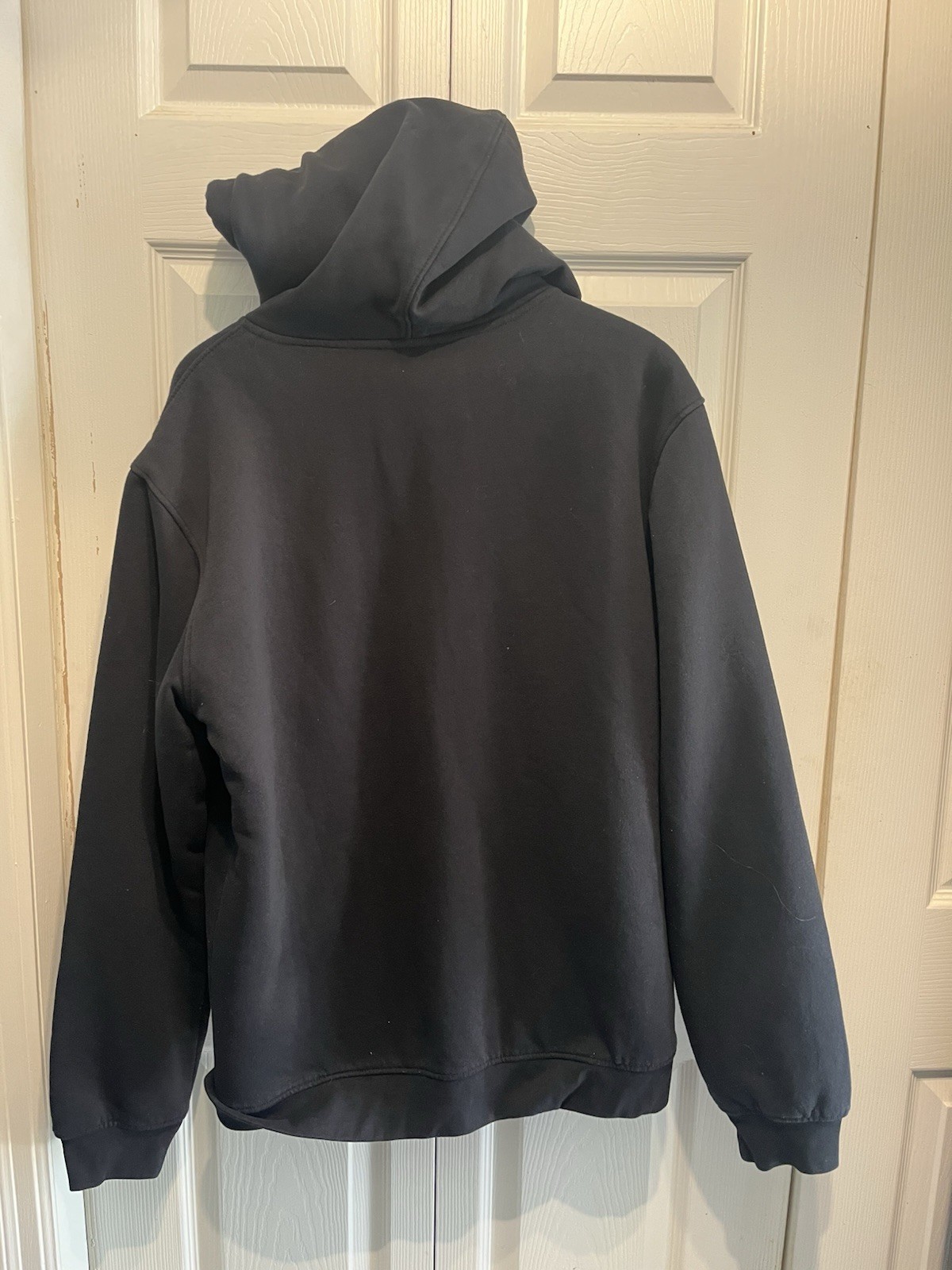 Quicksilver Black Sherpa Fleece Lined Hoodie Zip Up Jacket Pink Logo Thick Large