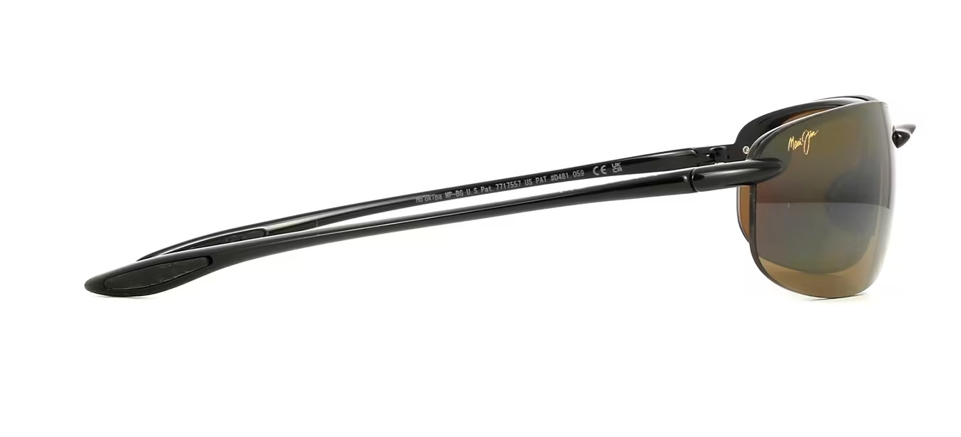 Maui Jim Ho’okipa Gloss Black Tortoise / HCL Bronze Polarized Lens H407-02 NEW