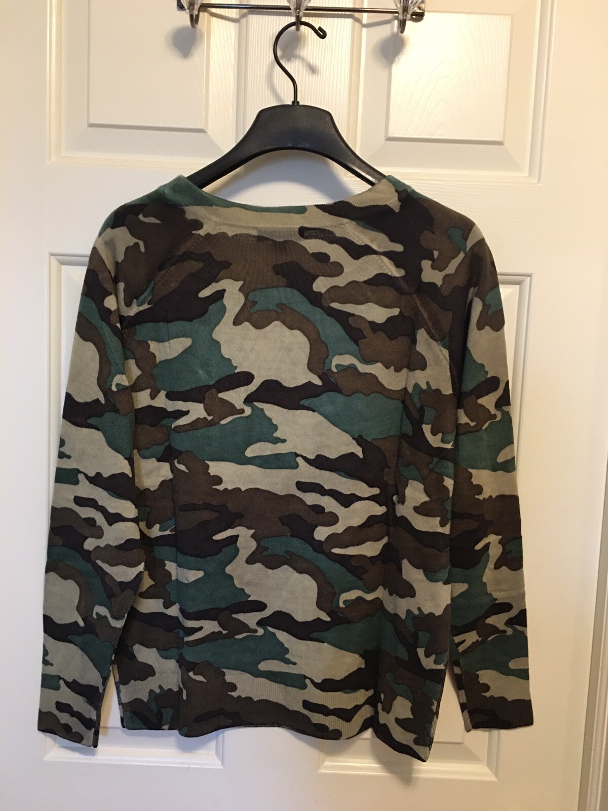 NWT J.Crew Merino Wool Sweater in Camo orig$89.50 New Arrival XS S M