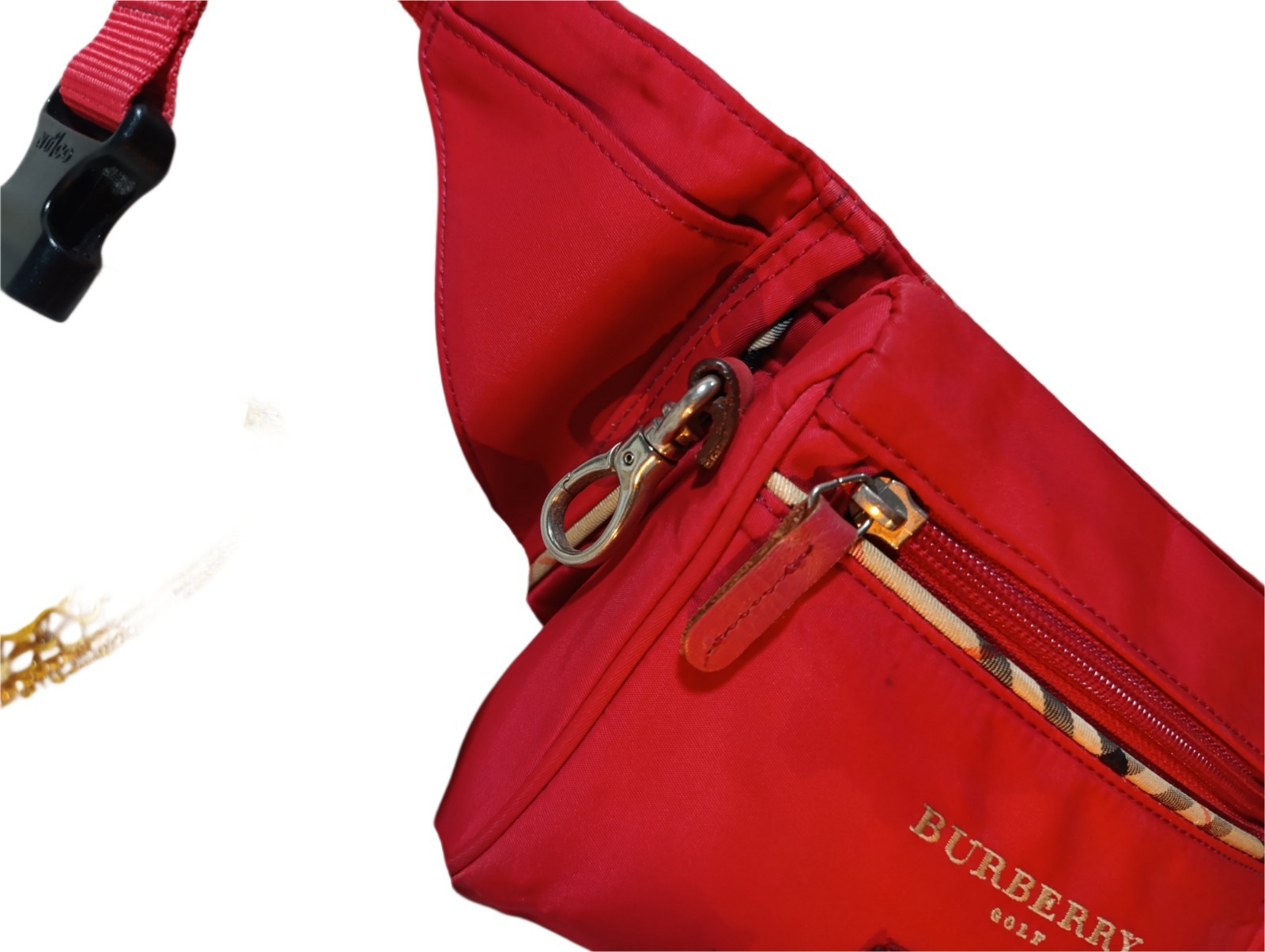 Burberry Red Golf Waist Bag