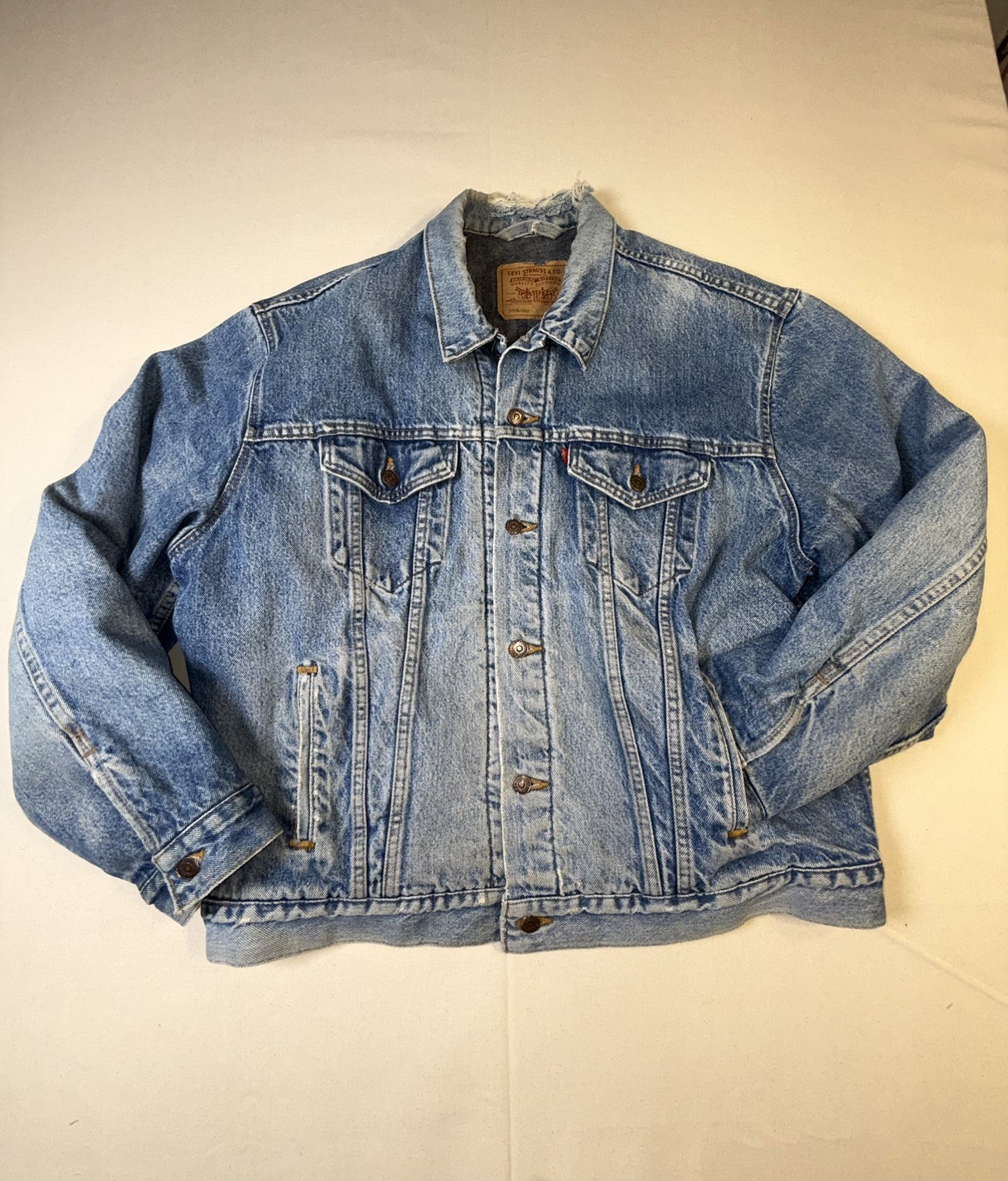 VTG 1980 Levis Type3 Trucker Jacket Mens sz 50 USA Made 70506 0316 blanket lined