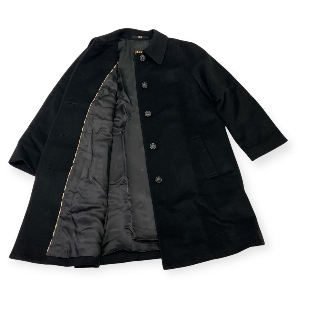 DAKS LONDON Private Collection Cashmere Coat Black 40 L Made in Japan Vintage