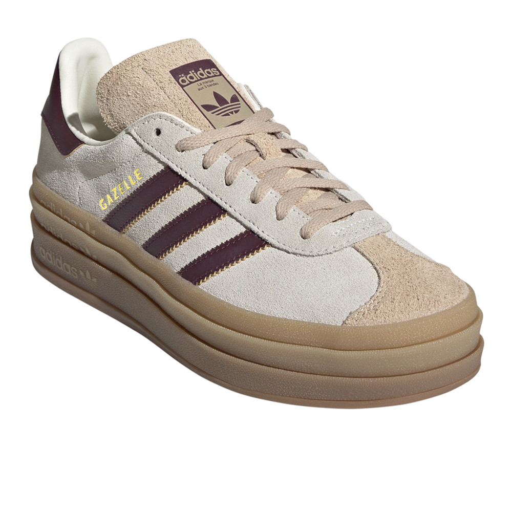 adidas Gazelle Bold Womens Beige Sneakers Casual Shoes JQ5127