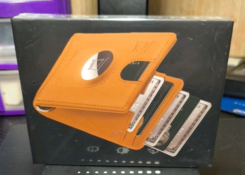 Kings Loot Trackable Cognac Money Clip Wallet