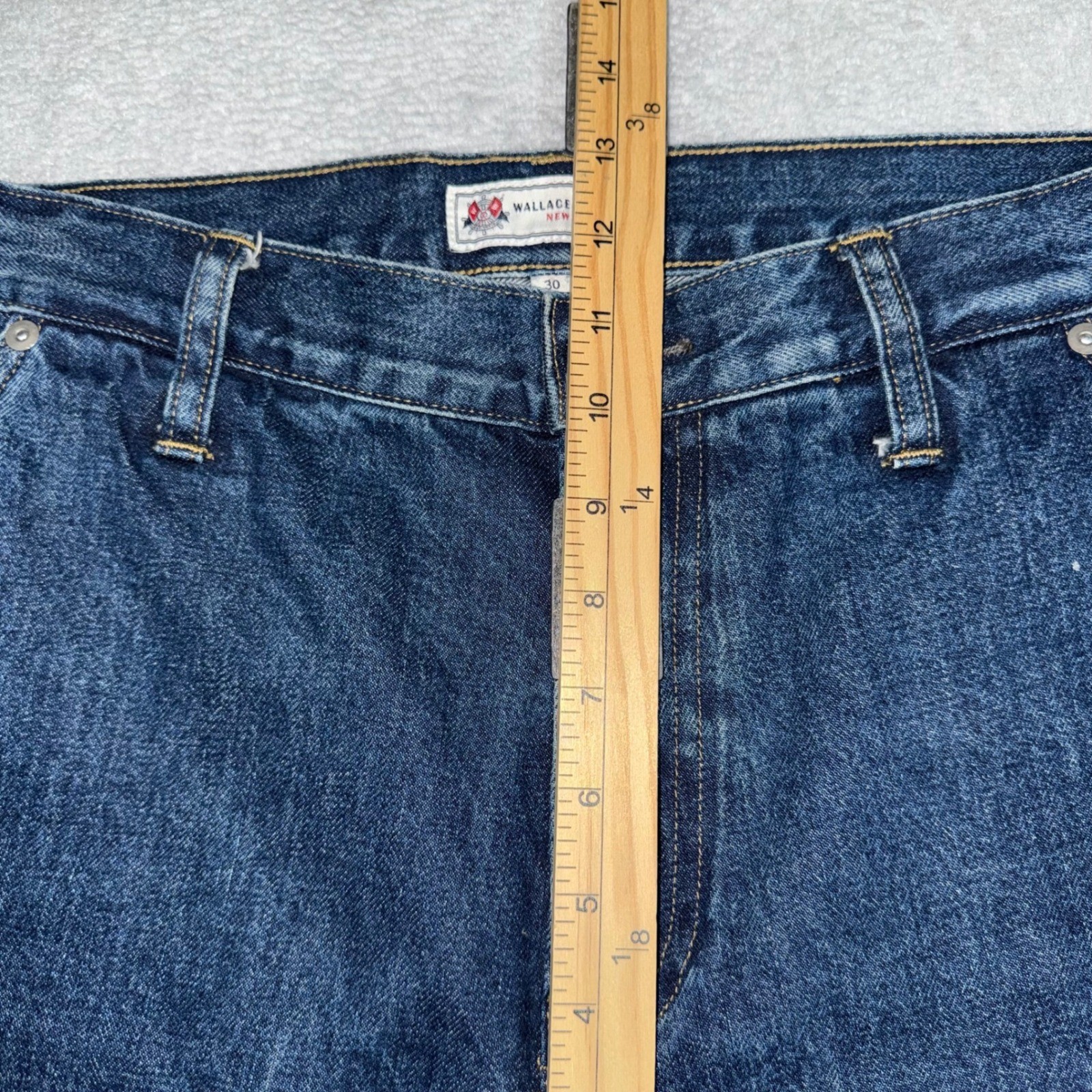Wallace & Barnes Creased Slant Pocket Japanese Selvedge Denim Jeans Mens 30×31