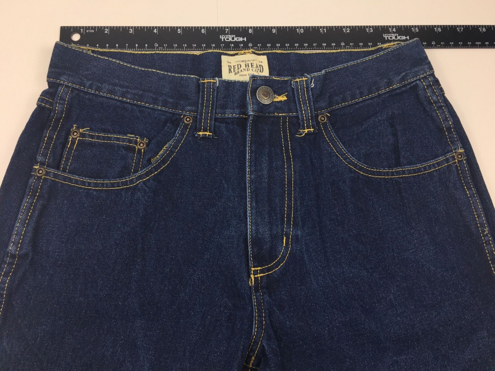 Red Head Jeans Mens Size 30 x 32 Dark Wash Straight Leg Blue Denim 100% Cotton