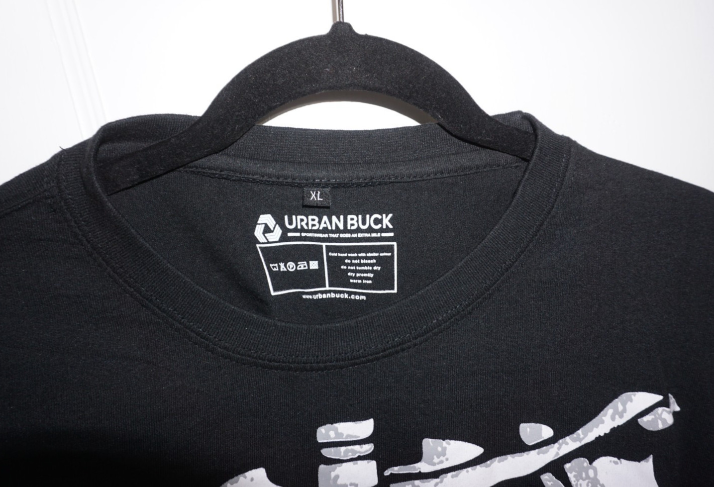 Urban Buck Skeleton Bones Ribcage Long Sleeve Black T-Shirt Mens Size XL