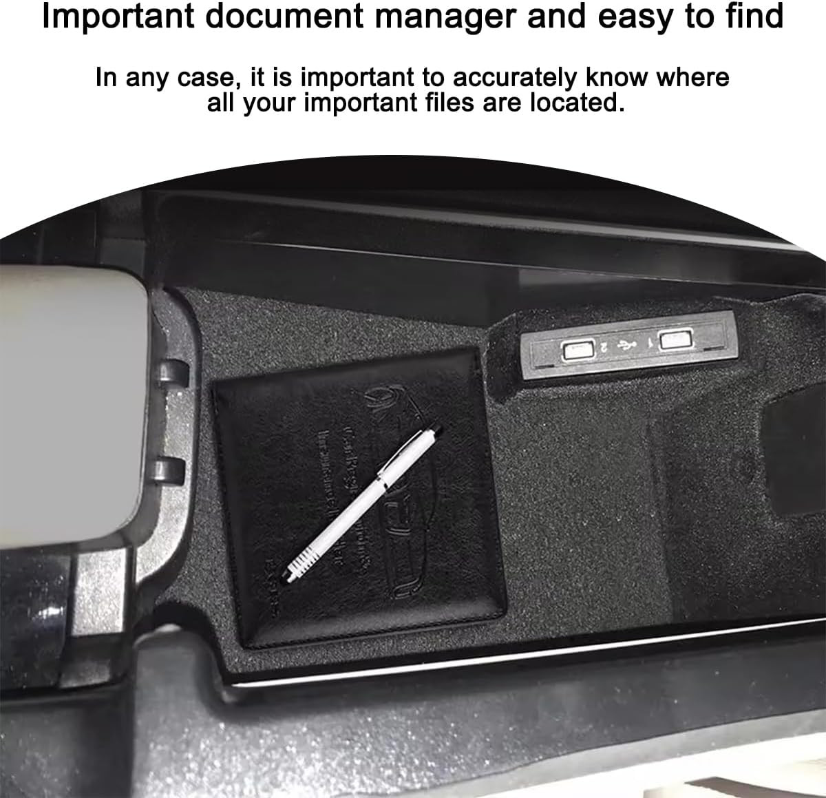 Car Registration and Insurance Holder, Vehicle Glove Box Organizer with Magnetic