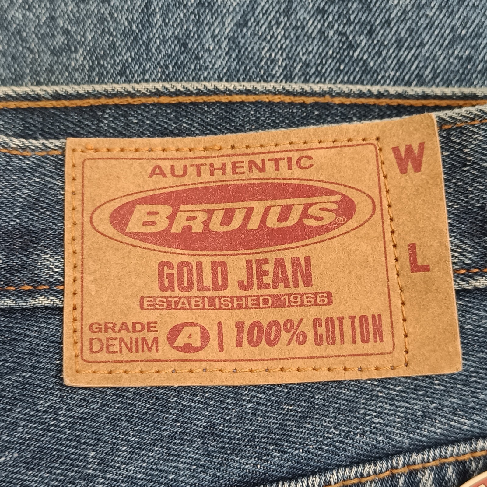 Vintage Brutus Gold Jeans Blue Denim 36×32 Regular Fit Stonewash Deadstock