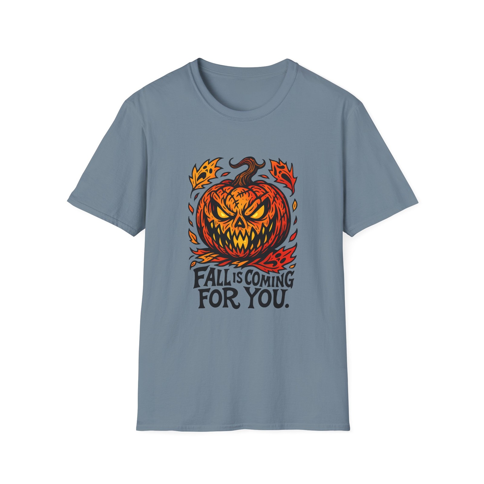 Unisex Softstyle T-Shirt | Fall | Twisted Pumpkin Storm Autumn Halloween