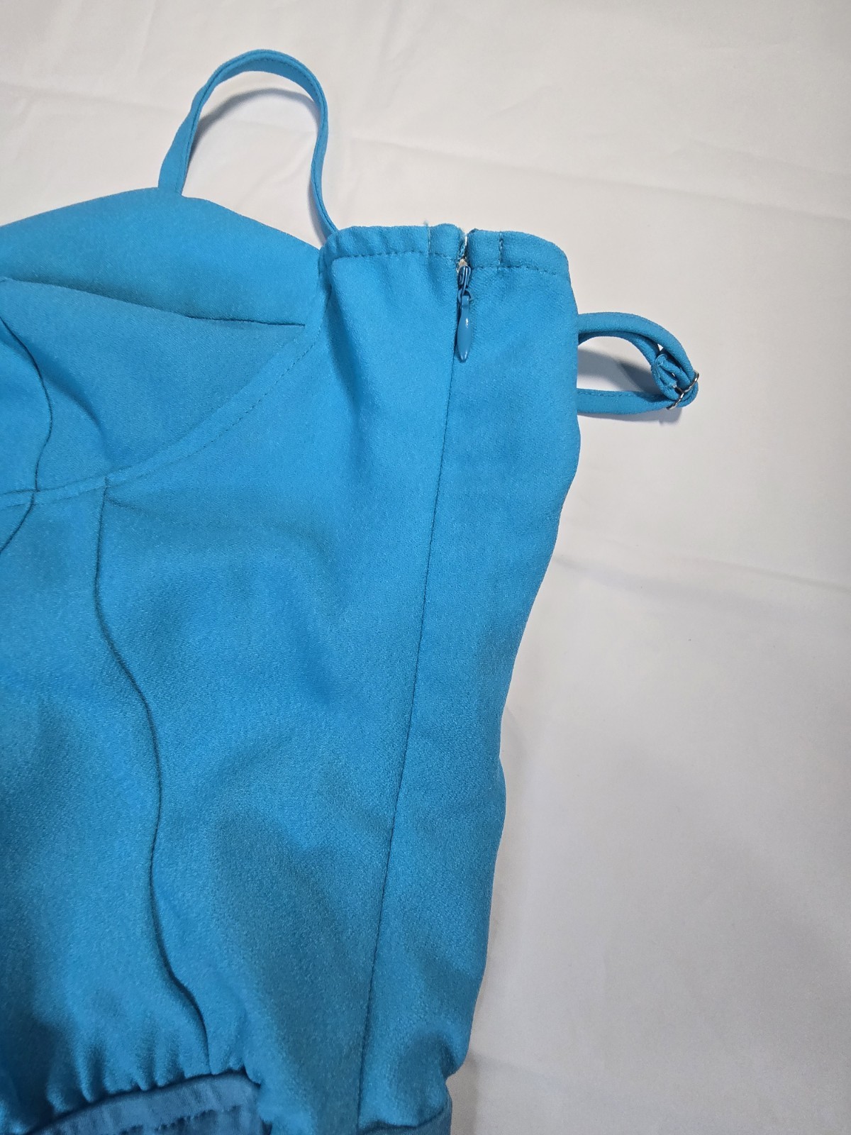 Forever 21 Women’s Bright Turquoise Bustier Cami Bodysuit Size Large NWT