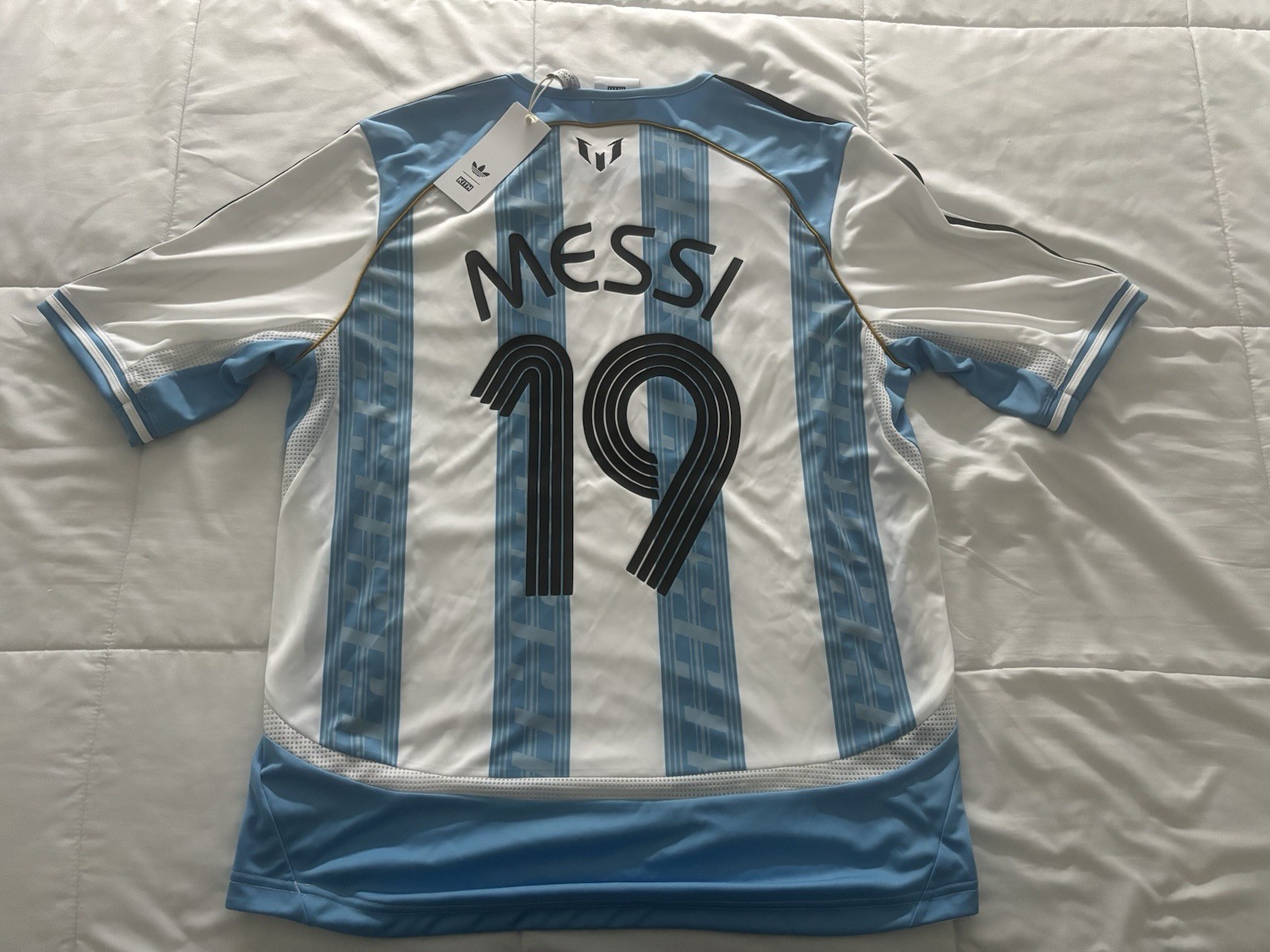 Kith X Messi Adidas Football Soccer Jersey “Blue/White”, Size Medium