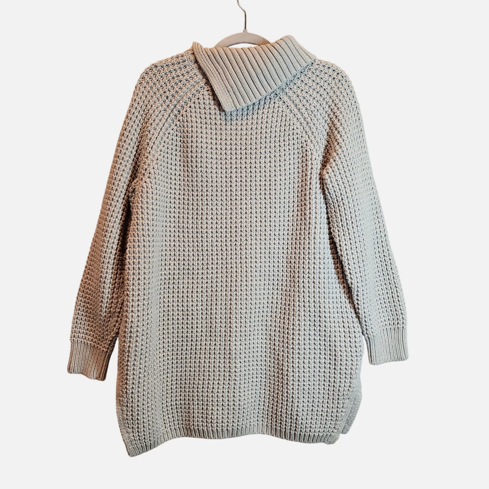 Land’s End Chunky Knit Oversized Cowl Neck Sweater Womens Large Petite Cozy
