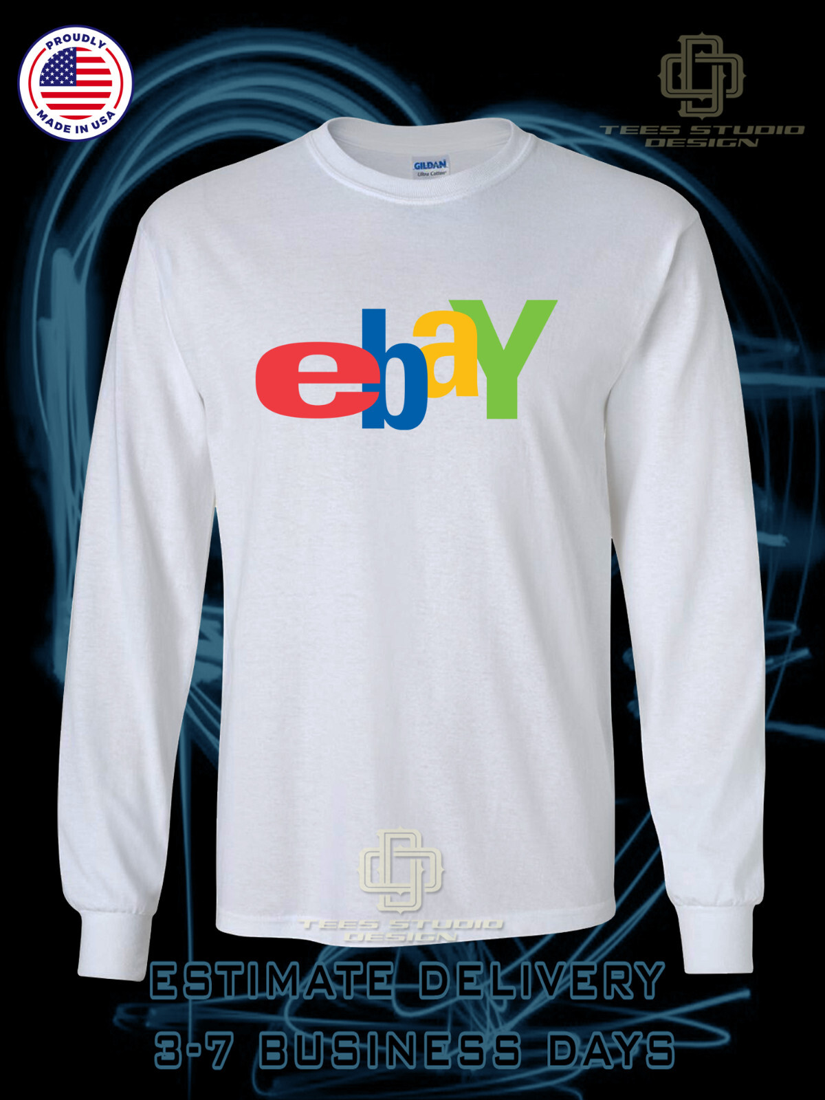 New Tee eBay Store New Logo Men’s T-Shirt American Long Sleeve Dotees T-Shirt