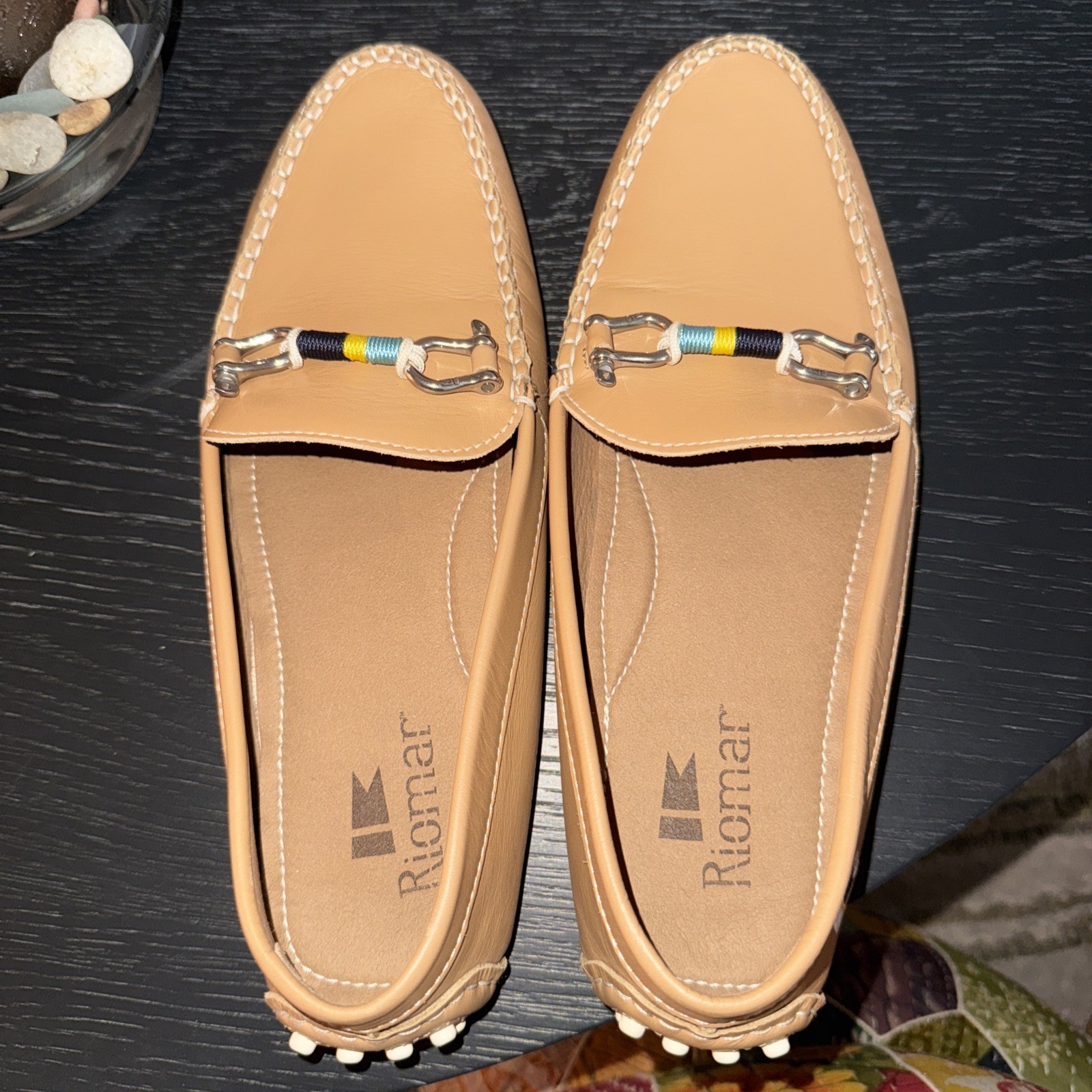 Riomar Tan Deck Driver Men’s Size 10 Leather Bit Waterproof Driving Loafers