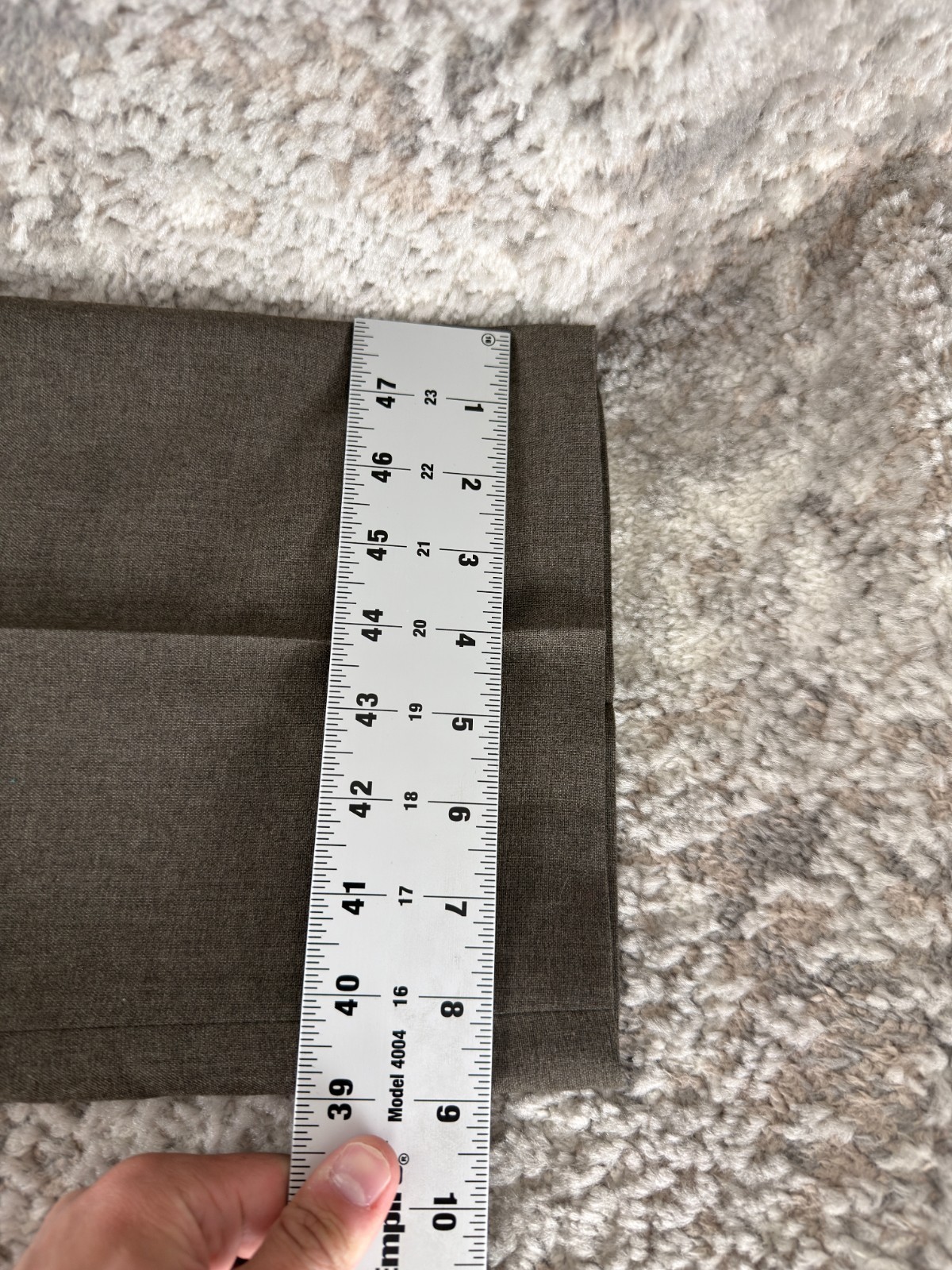 TownCraft Size W34 Worsted Wool Blend Minimalist Preppy Straight Leg Pants Brown