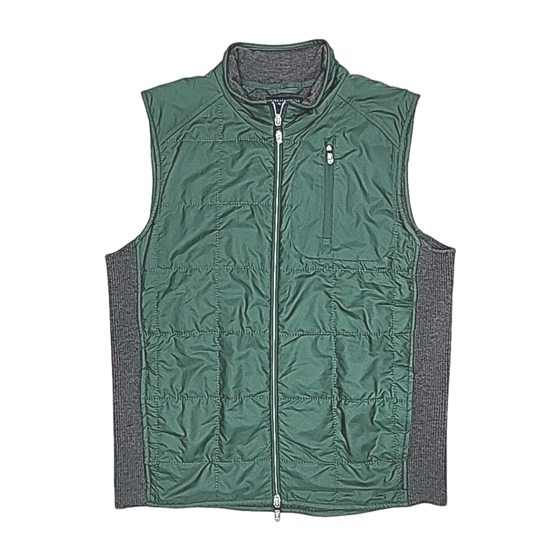 Fairway & Greene Vest The Natural Baruffa Merino Wool Men Size Medium Green Gray