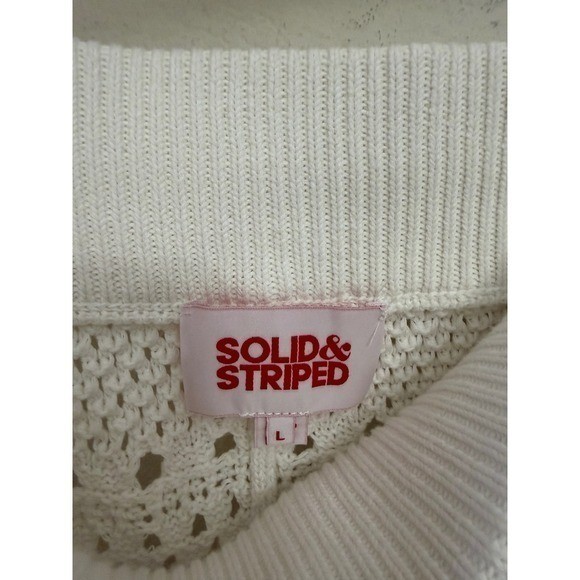 Solid & Striped $198 Chunky Charlie White Crochet Knit Shorts Drawstring Large