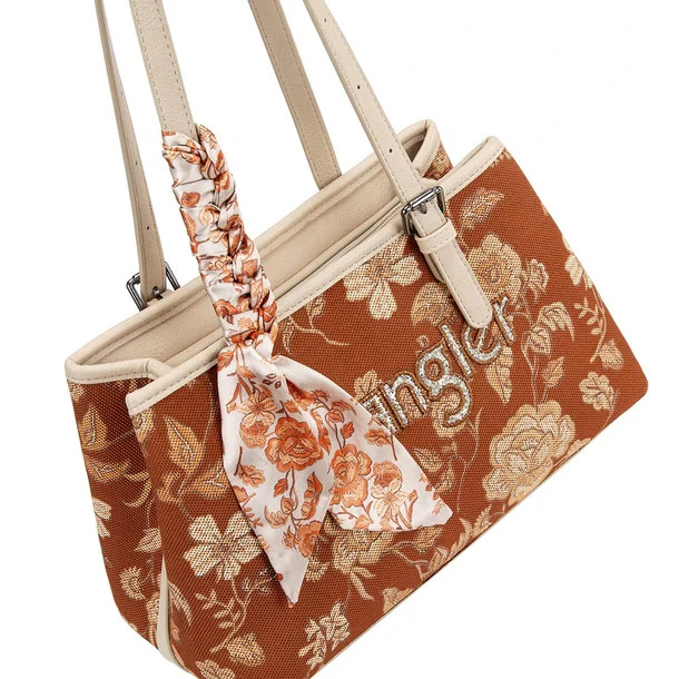 Wrangler Floral Printed Braided Scarf Crossbody Bag