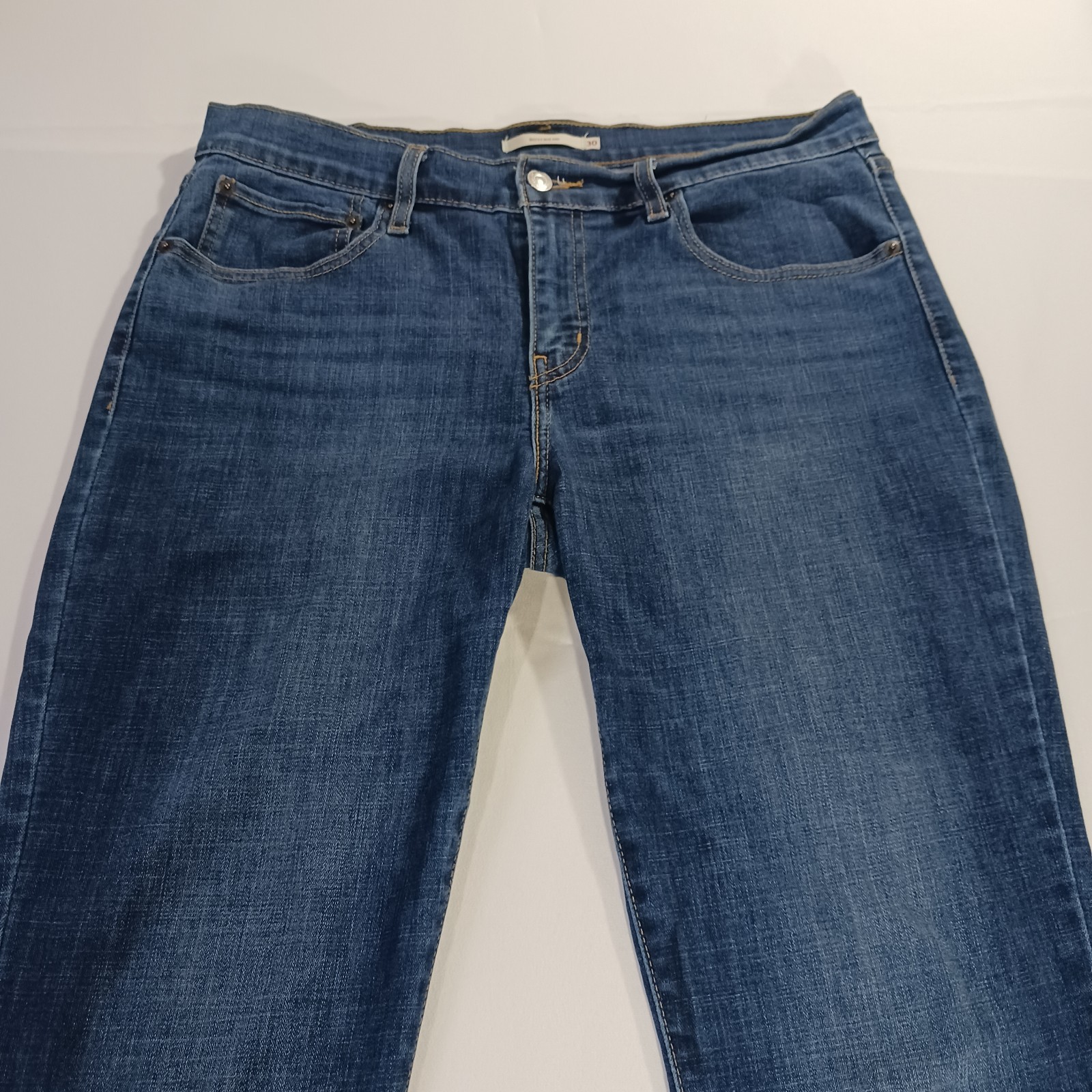 Levi’s Boyfriend Men’s Blue Cotton Blend Denim Jeans Size W30 L27 Fits (32×27)