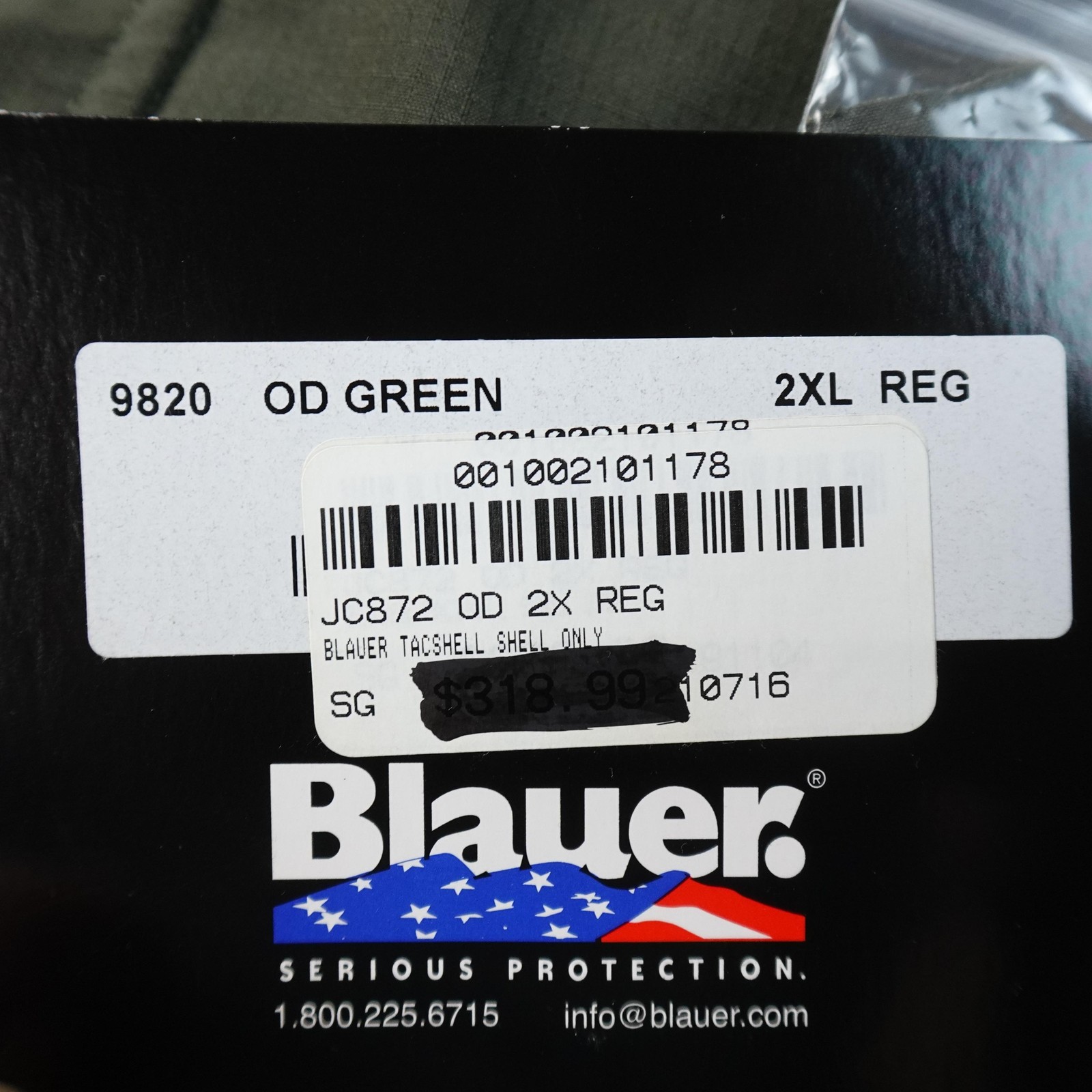 NEW Blauer Jacket Mens 2XL Green Tacshell Softshell Hooded Military Coat Outdoor