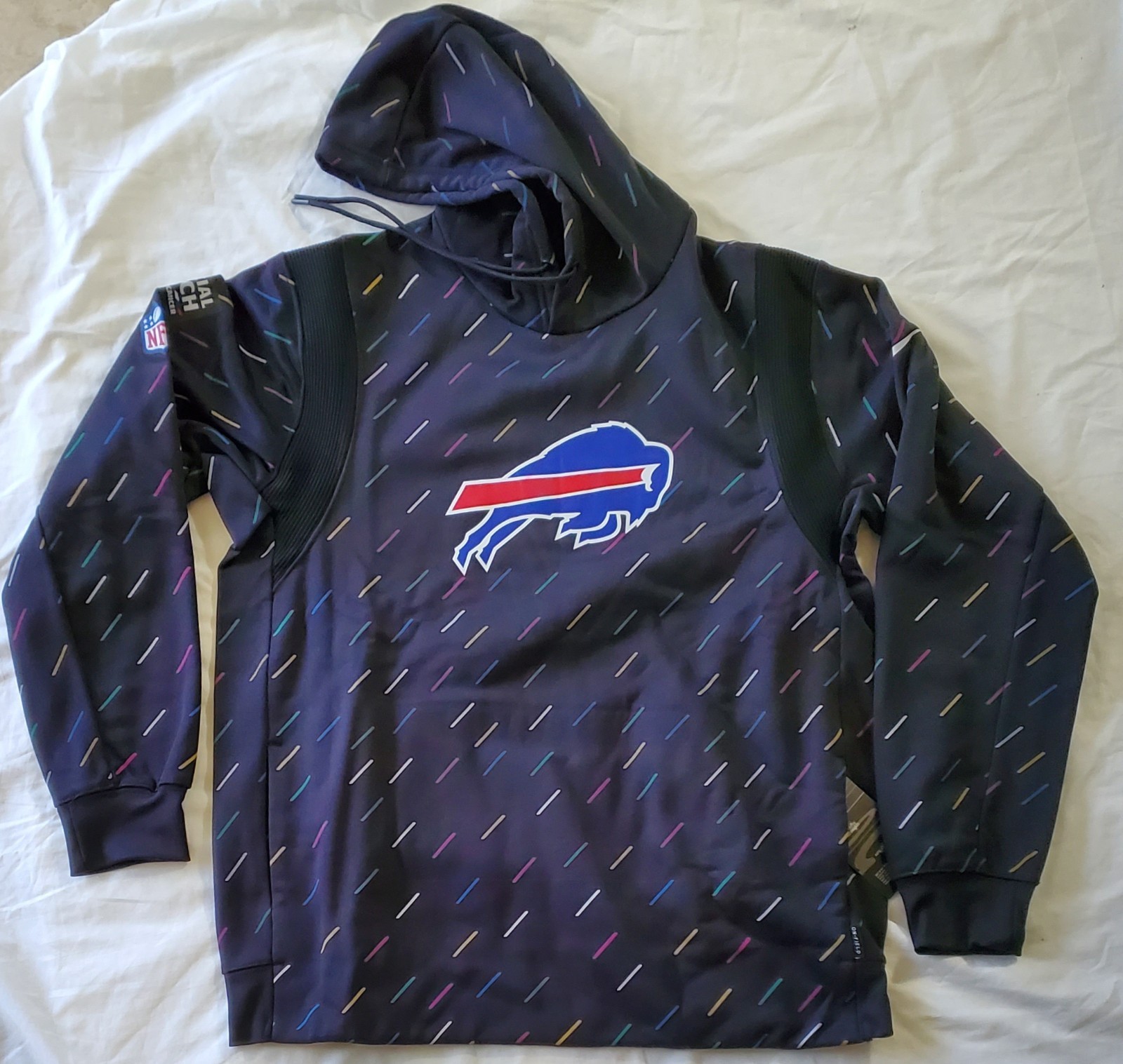 Buffalo Bills Black Multi-color Sweatshirt Hoodie Men’s Size Large New