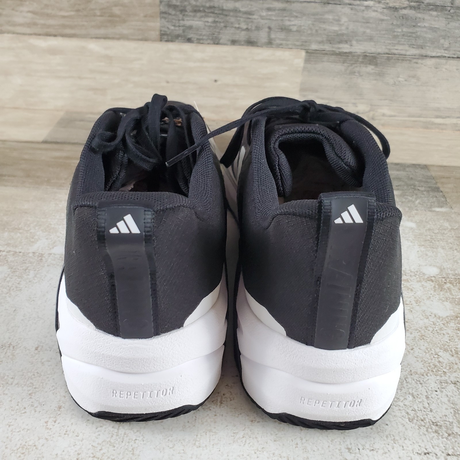 Adidas Dropset Control Mens Training Shoes Sz 13 Black White Lace Up Sneakers
