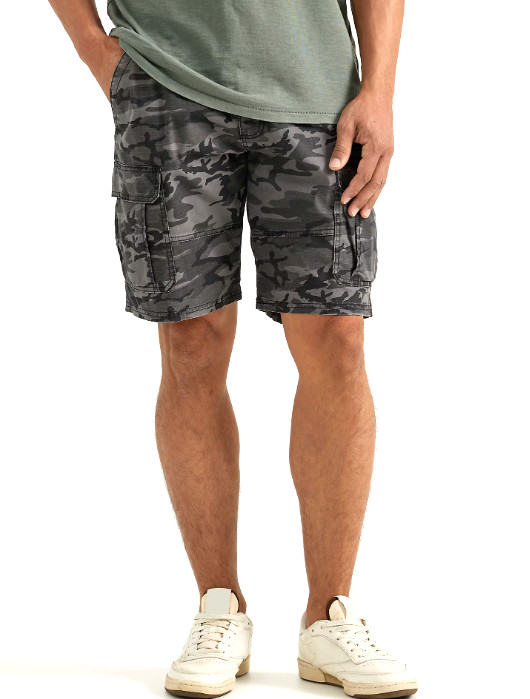 Mens Wrangler Cargo Shorts with Stretch Camo Relaxed Fit Tech Pocket CHOOSE SIZE