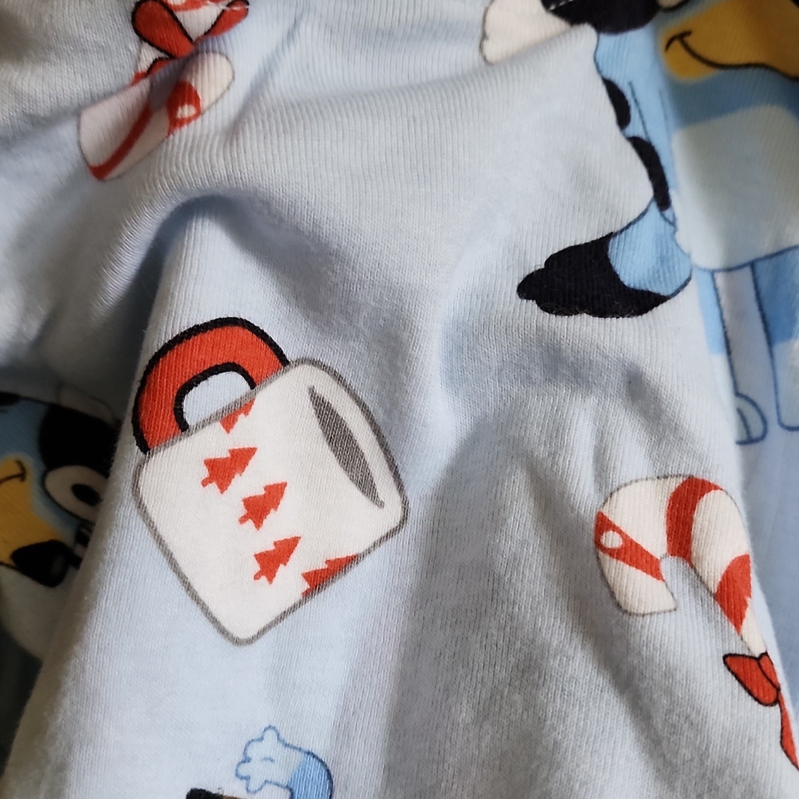 Bluey Boys 5T Christmas Snug Fit Cotton Knit Pajama Pants Light Blue
