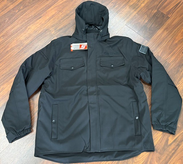 NEW! SNAP ON TOOLS RA HOODED 2024 ADAMS UNPADDED JACKET BLACK! MULTIPLE SIZES!